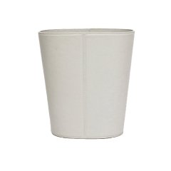Asby Light Gray Oval Wastebasket