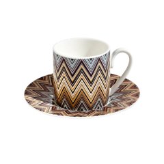 ZIG ZAG Jarris Coffee Cup & Saucer, Set of 2