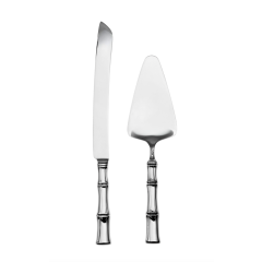 Bamboo Mirrored Stainless Steel Cake Serving Set