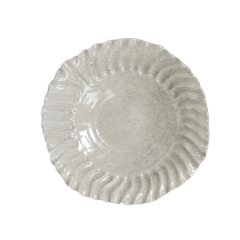 Dashi Plate,  Quartz Craquele 10"