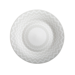 Zig Zag Charger Plate - White